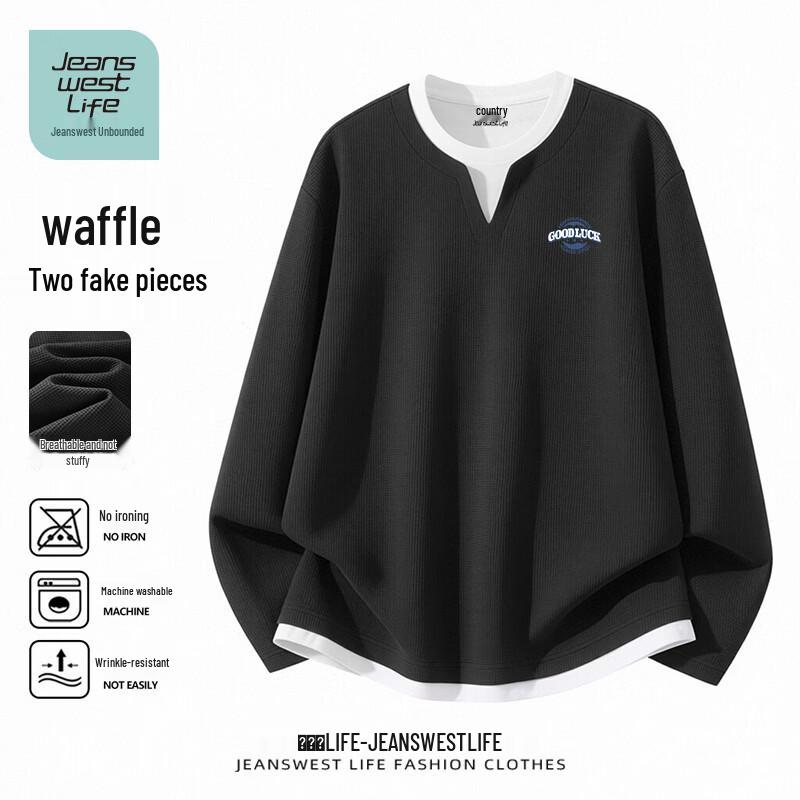 Jeanswest Life Men s Waffle Knit Pullover Sweatshirt 2XL