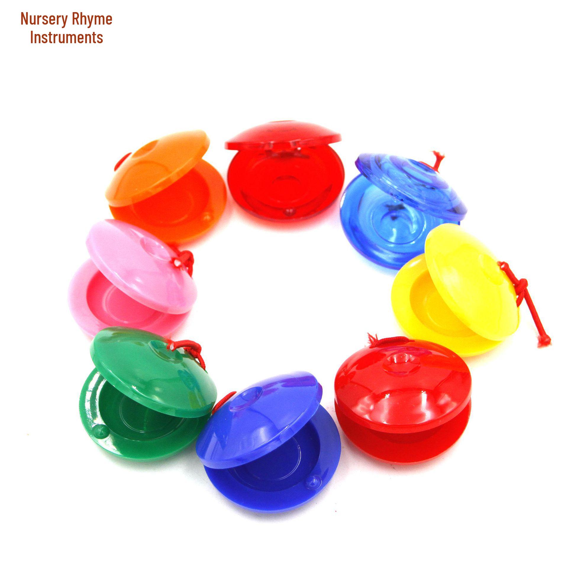 Colorful Orff Percussion Dance Board Castanets and Clackers 5 cm diameter