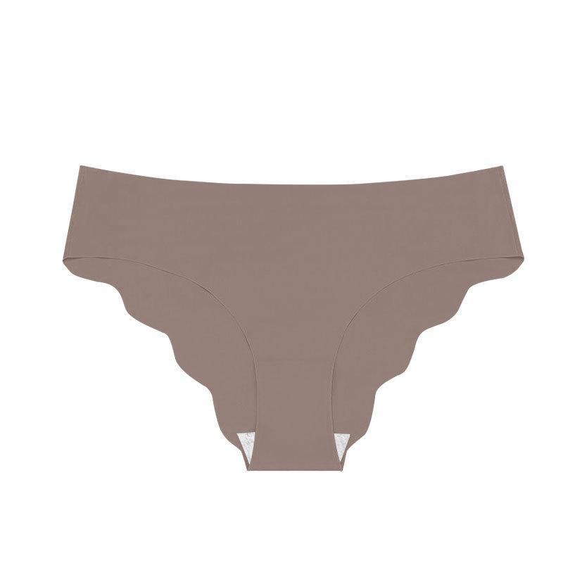 Ice Silk Women's Cloud Lotus Leaf Edge Seamless Underwear One Piece Breathable Pure Cotton Crotch Underwear Women's Summer