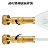 Heavy-Duty Brass Adjustable Twist Hose Nozzle, Portable Adjustable Jet Nozzle for Garden Hose Cleaning Car, Siding, Gardening