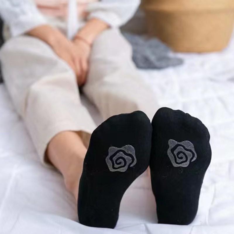 5 Pairs Summer Women's Socks Ice Silk Boat Socks Non-slip Invisible Socks Women's Shallow Mouth Socks High Heel Socks