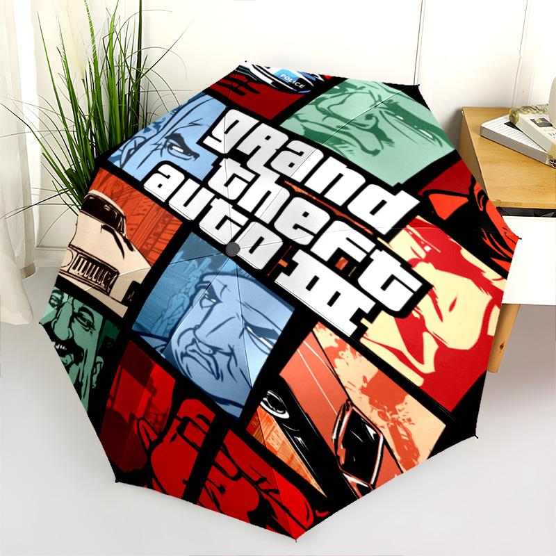 Vibes Vice City Folding umbrella 8 paraphenoid bones Suitable for all seasons outdoor light Three folds