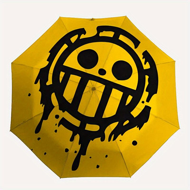 

One Piece Automatic Folding Umbrella with Sturdy Iron Frame, Portable Compact Travel Umbrella All-Season Use Parties 0807073