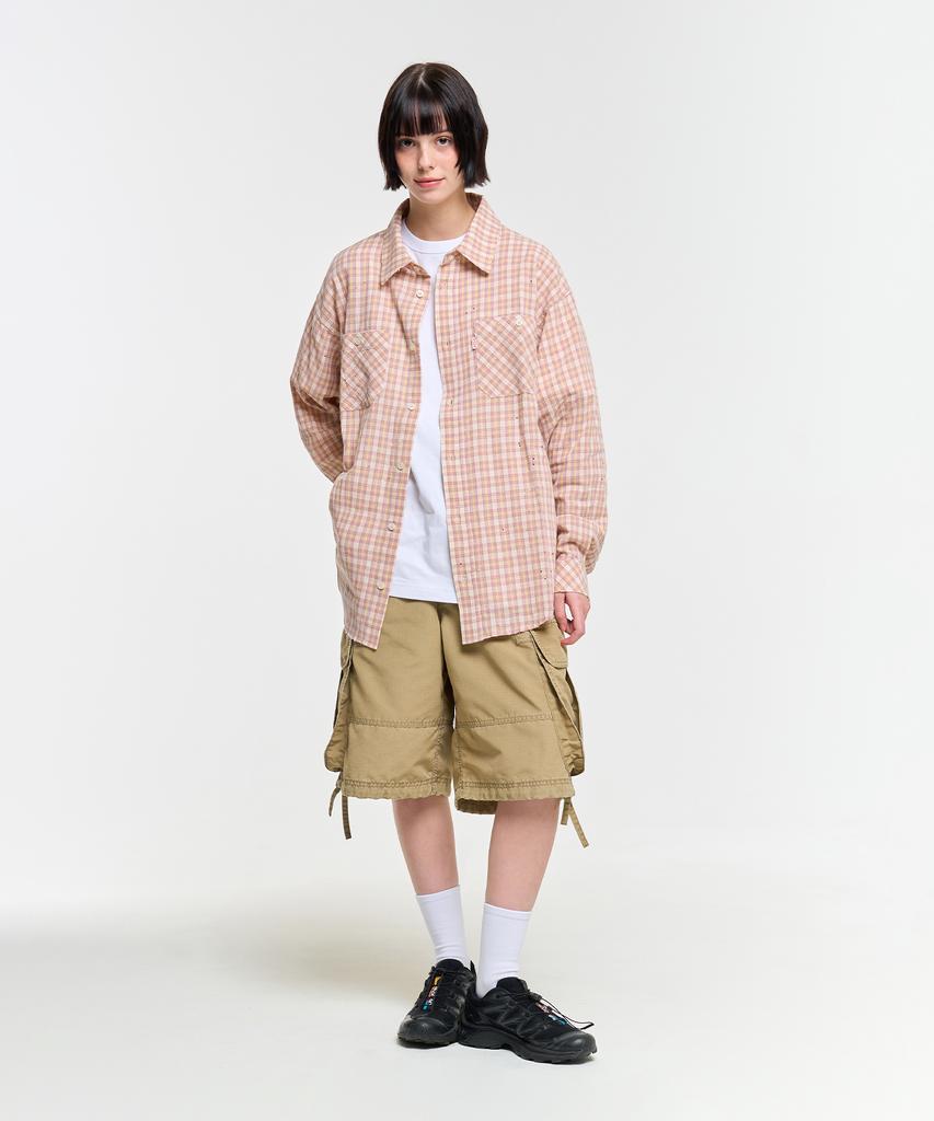 AECA Painted Check Shirt-Pink