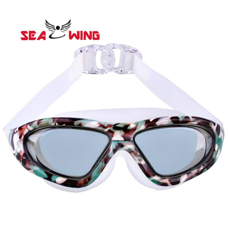 Racing swimming goggles for men and women, colorful medium-frame swimming goggles for adults, high-definition, waterproof, anti-fog, silicone diving