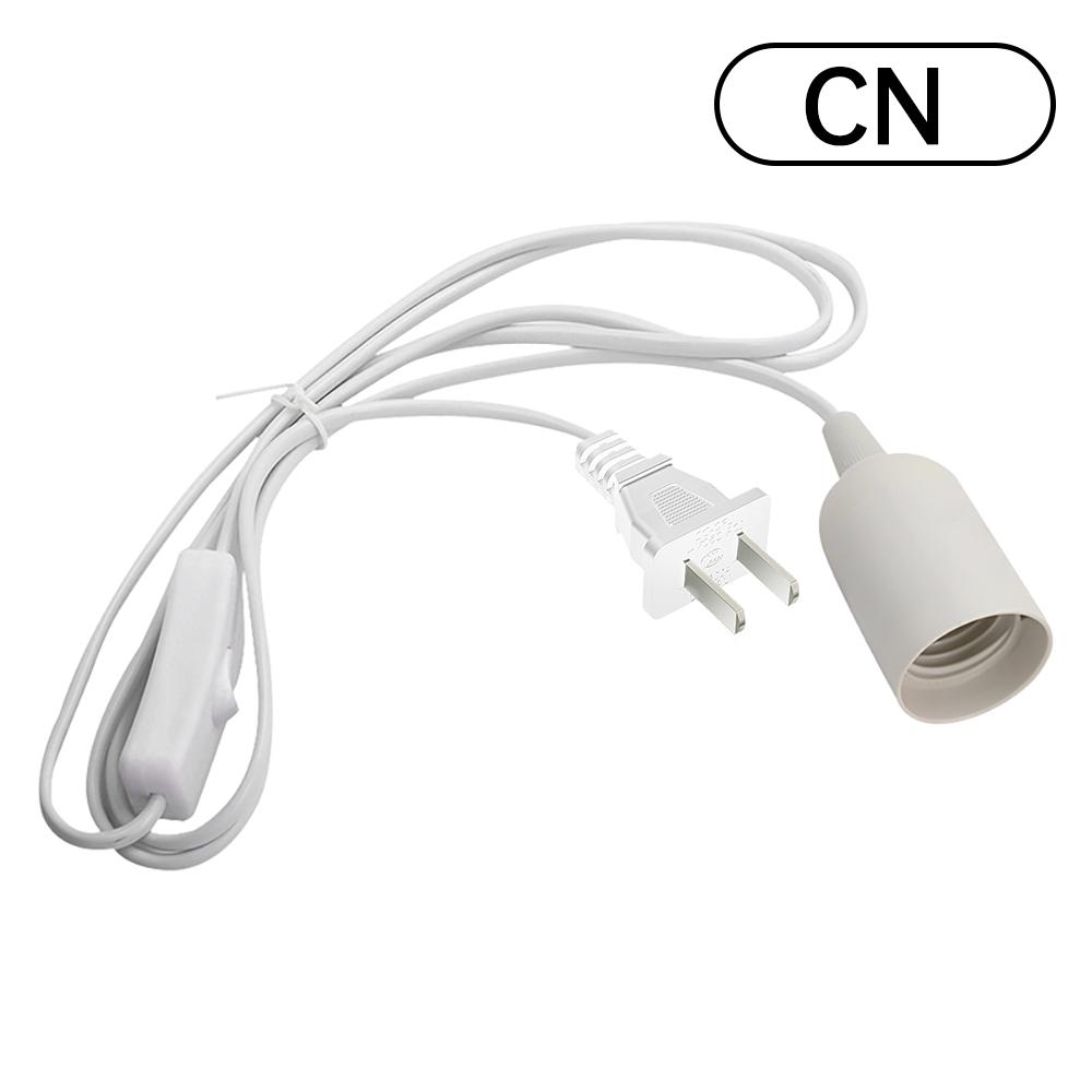 1.8m Power Cord Cables E17 Bulb Socket Base Holder Full Teeth Lamp Base Holder With Switch Wire For Led Bulbs Fixture Hang lamp