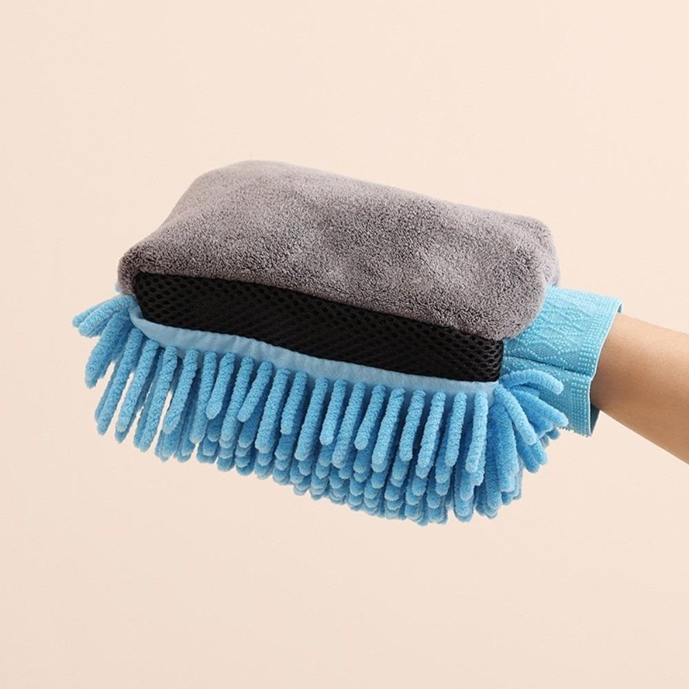 Soft Cleaning Glove Anti-scratch Car Wax Detailing Brush New Car Wash Glove  Car Supplies