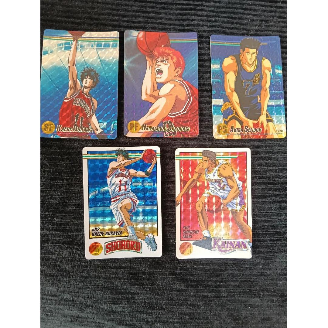 Used Slam Dunk Card Set of 5 Bandai 1994