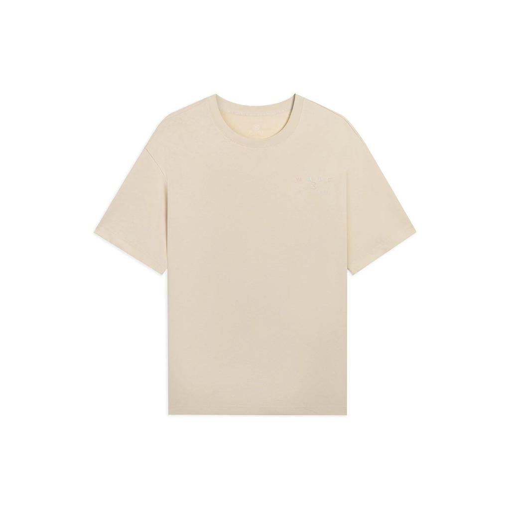 Li-Ning Wade Series Solid Color Loose Casual Short Sleeve T-Shirt Unisex Tops Apricot AHSS427-5