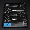 6.5-Inch Silver Miden Style Pet Grooming Scissors Set: 4-Piece Straight Shears with Fine-Toothed Comb