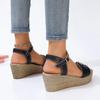 Fashion Fashion Chain Chunky Platform Sandals Women Pu Leather Wedge Heels Sandalias Mujer Summer 2024 Buckle Thick Sole Gladiator Shoes