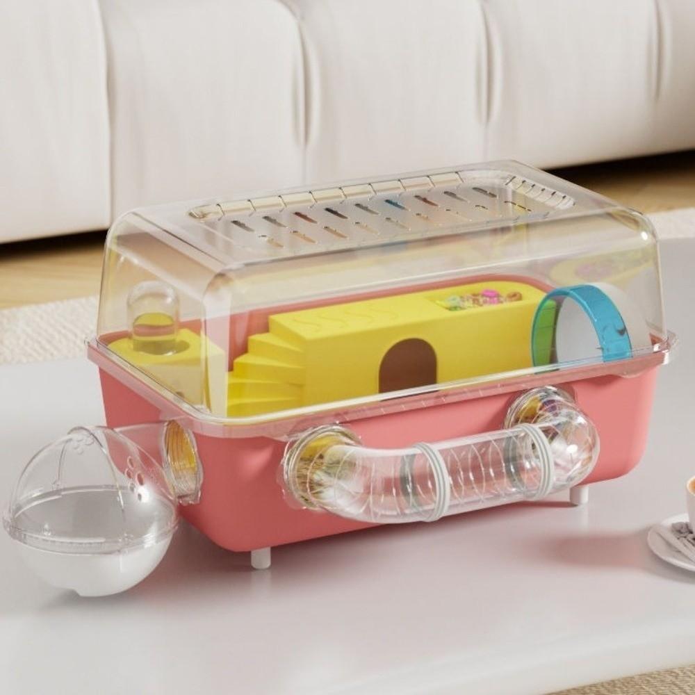 Running Wheel Hamster Cage Panoramic View Hamster Luxury Villa  For Hamsters Hedgehogs