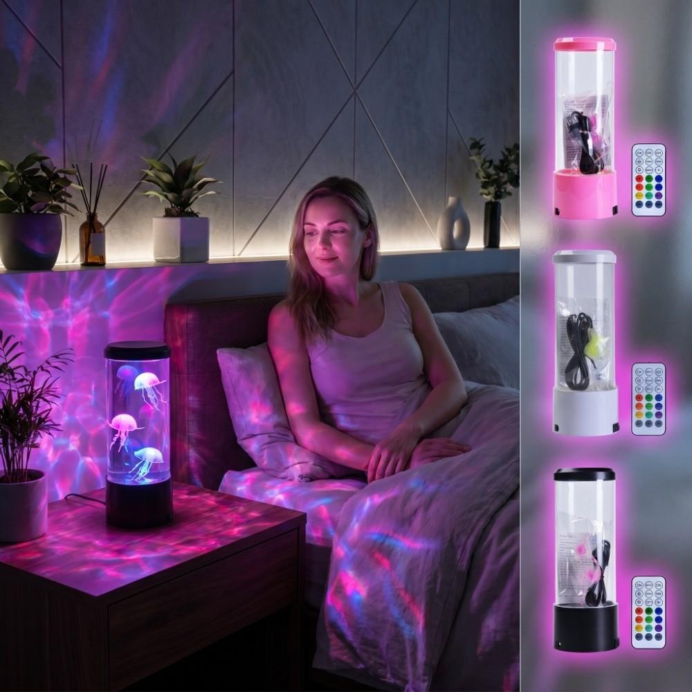 USB Fantasy Aquarium Lamps 7-Color Changing Jellyfish Lava Lamp Home Decoration Light Kids Gifts