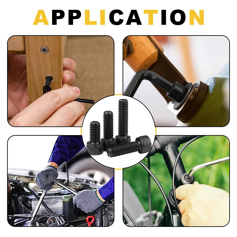 105PCS carbon steel cup head hex bolt, nut, washer complete set