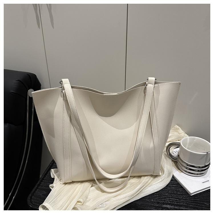 Große Kapazität Retro Lässig Sommer Schlicht Neu Einfarbig Mode Schön Unterarm Tote Schultertasche Frauen