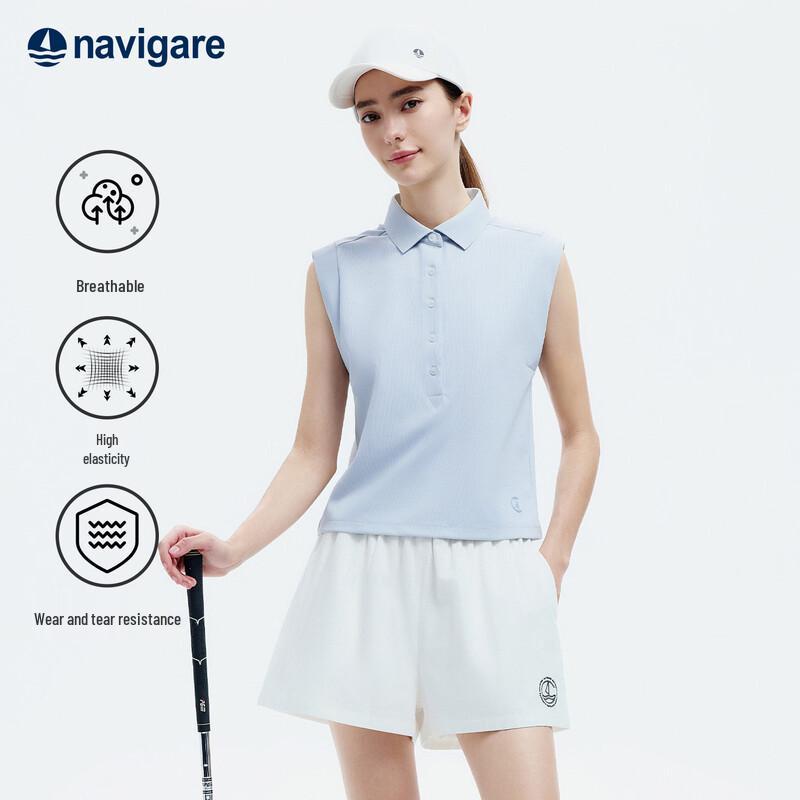 Navigare Women s Sleeveless Polo T-Shirt M