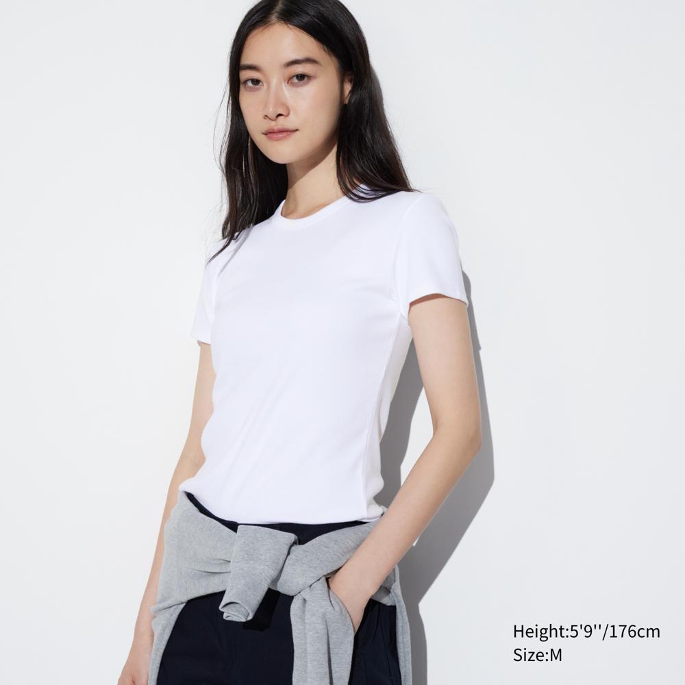 

UNIQLO мягкая футболка с круглым вырезом и короткими рукавами