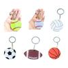 Sturdy Acrylic Athletic Keychain Set Football Baseball Basketball Rugby Fans Ergonomic Compact Shape