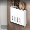 2Compartment Wall Mounted Kitchen Organizer, NoDrill Utensil Holder, ABS Drain Rack