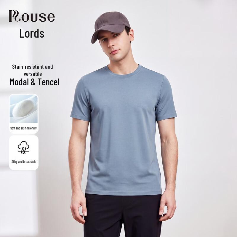 

LUOZI Men s Modal & Tencel Stain-Resistant Round Neck T-Shirt 2XL