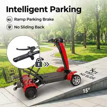 Erwachsenen Mini Kleines Vierrad Behinderten Automatisches Falten Elektroroller für Ältere mit Doppelmotoren Mobilitätsroller für Ältere