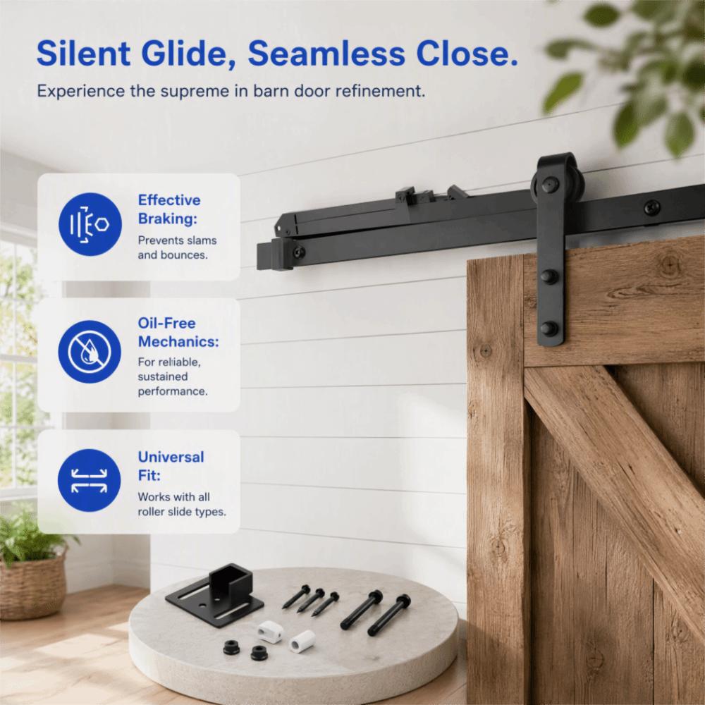 2 set Upgraded Barn Door Damper Kit Quiet Sliding Door Buffer Damper Sliding Barn Door