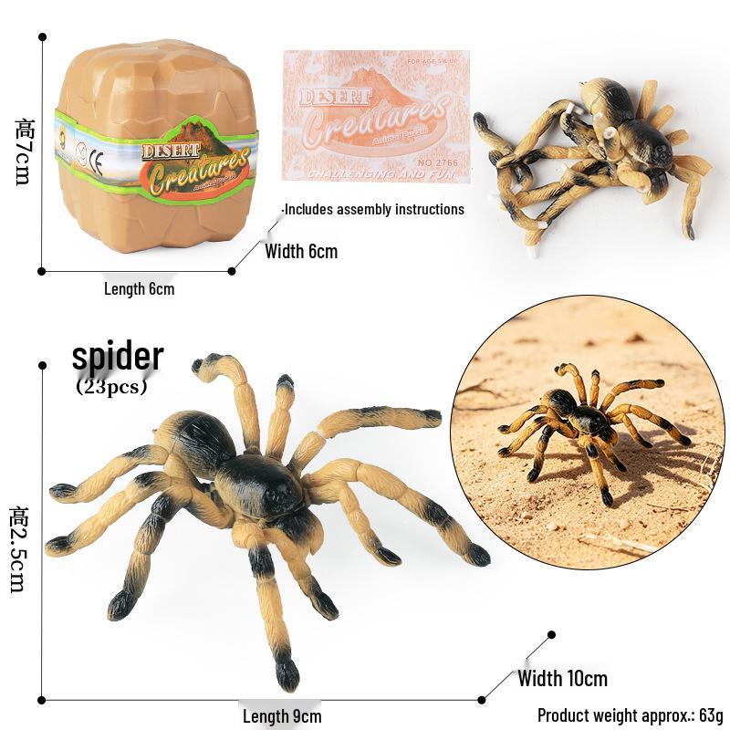 4D Insect Model Toy Set: Ladybug, Stag Beetle, Centipede, Ant, Fly, Mantis