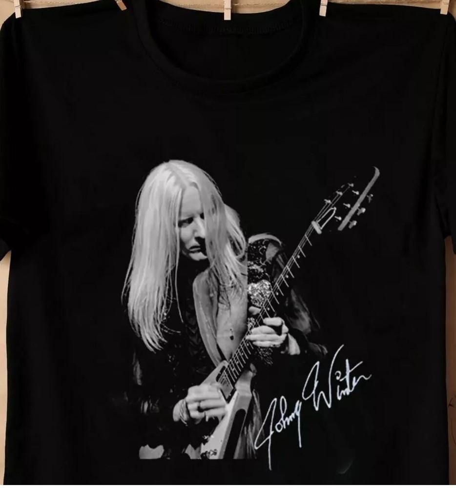

Johnny Winter performance Gift For Fans Unisex All Size Shirt V-NECK XL
