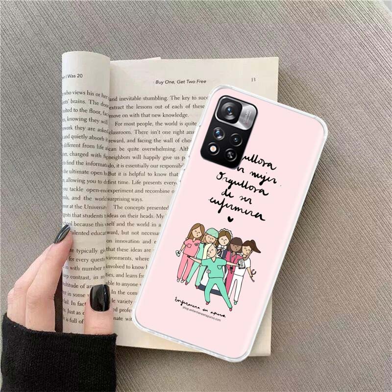 Cartoon Medicine Doctor Nurse Phone Case For Xiaomi Poco F7 Pro Mi 14 Ultra 9T 12T 11T 13 15 Pro 12 11i Clear 12X 10T 11 10 Lite