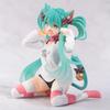 *Hatsune Miku Desktop Cute Action Figure 11cm Neko T-Shirt Ver. Anime Figurine Kawaii Girl Model Toy Gift