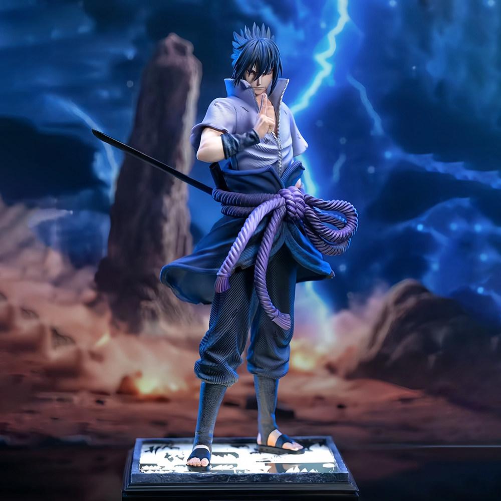 Naruto: Rebirth Uchiha Sasuke Figure GK Model Anime Trendy Toy Desktop Ornament Figurine Gift Merchandise