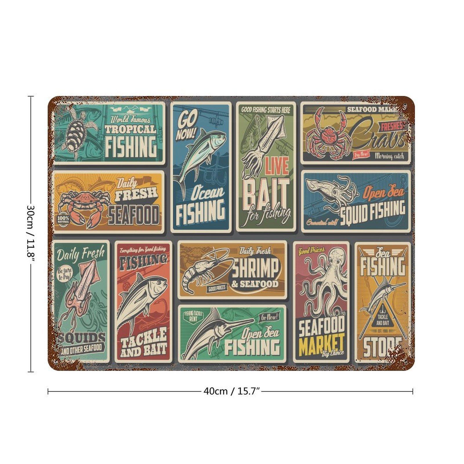 

Набор из 1 штуки, ретро металлическая настенная табличка, 20×30см и 30×40см, потертая ржавая вывеска для обеденной зоны, коридора, бара или ресторана 30*40CM