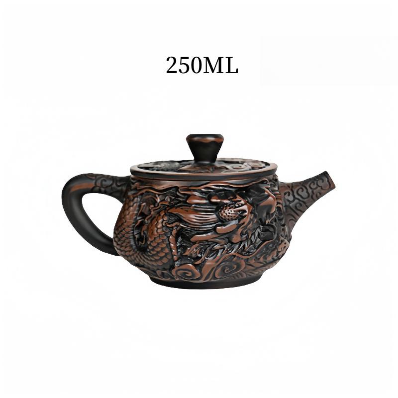 

Loong Purple Pottery Vintage Teapot Ceramic Carve Kung Fu Teapot Single Teapot Пуер Пристрій для приготування чаю Чайні набори Китайський чайник