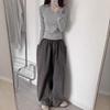 Women's Slim Fit Long Sleeve Plain Cotton T-Shirt - Round Neck, Versatile, Ideal for Spring and Autumn