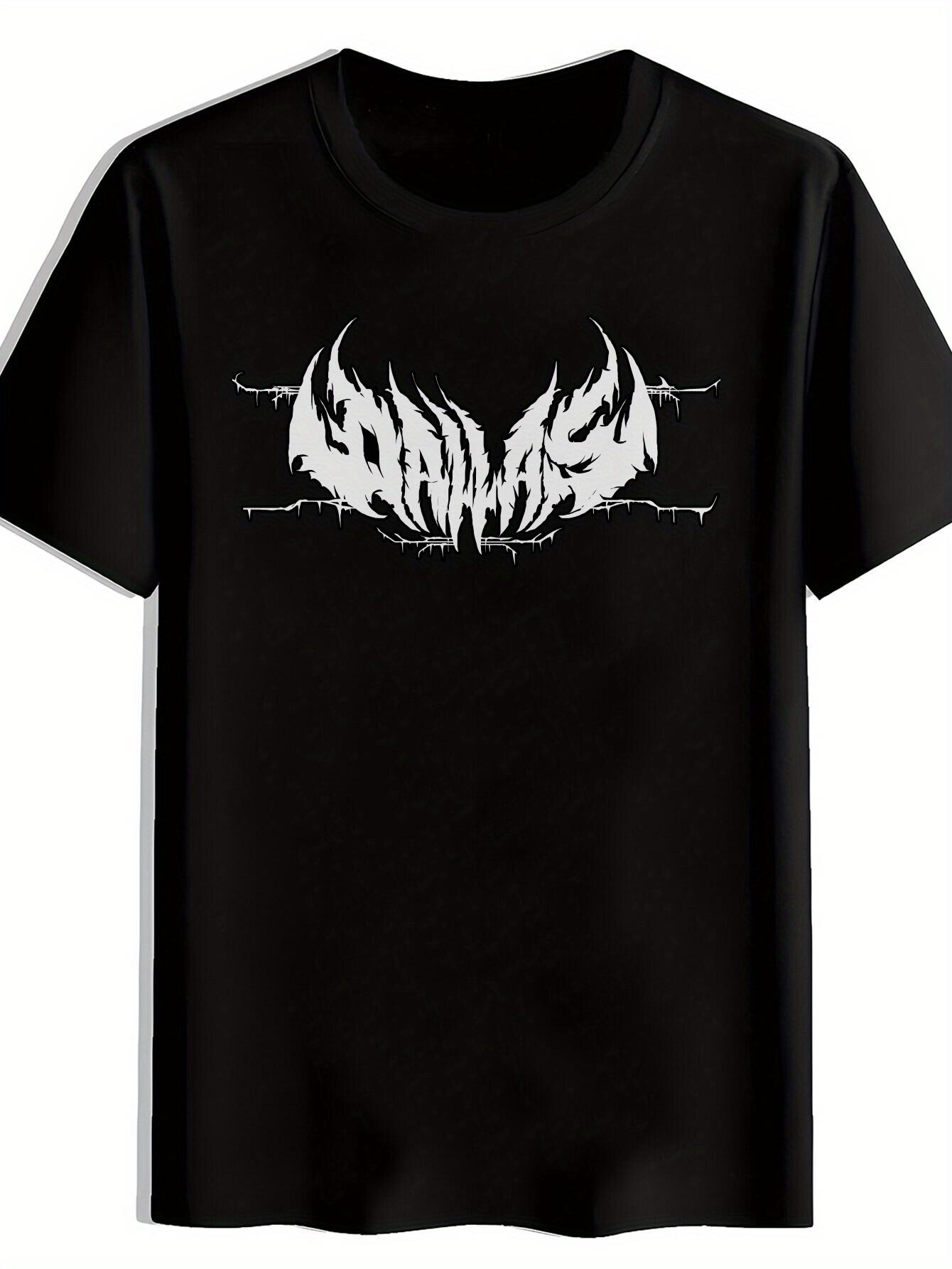 

Black T-shirt with Vintage Rock Band Graphic - STRAY CATS & OASIS Design S