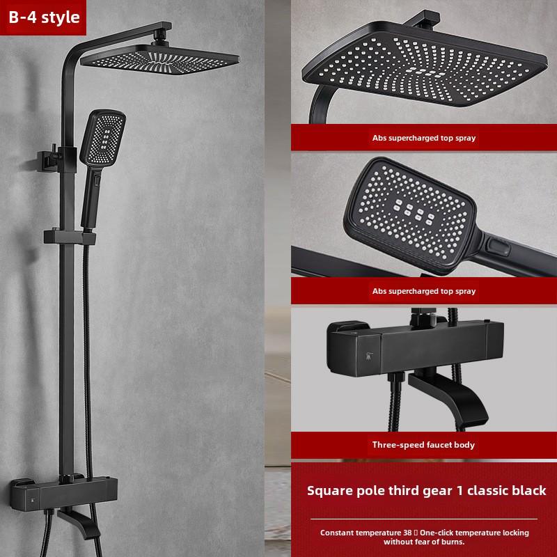 Thermostatic Shower Set with One-Touch Temp Lock & Boost Shower Head