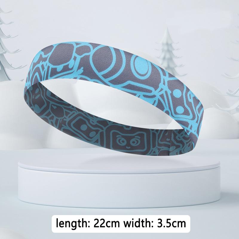 

Kids Sport Headband Breathable Sweat Absorbing Non Slip Tennis Football Hairband Boys Girls Basketball Quick Dry Sweatband синий