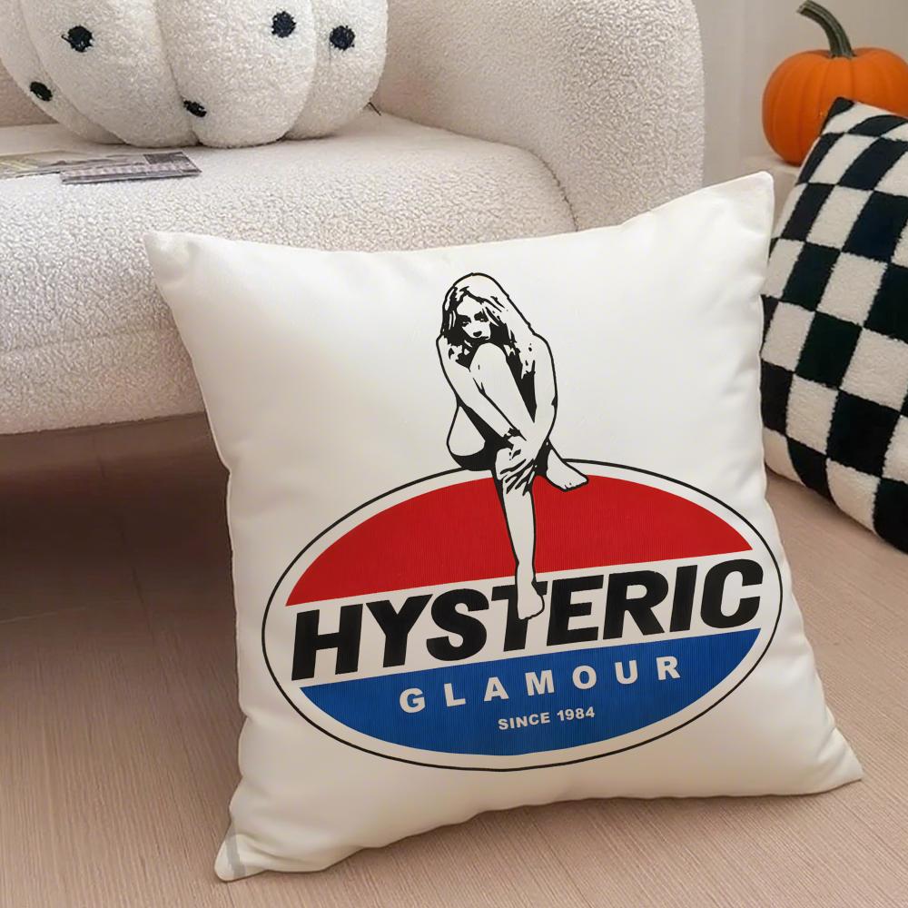 Apanese Fashion Brand H-Hysteric Glamour Cushion Cover Throw Pillow Cover Hidden Button Durable Polyester Chair Cushion