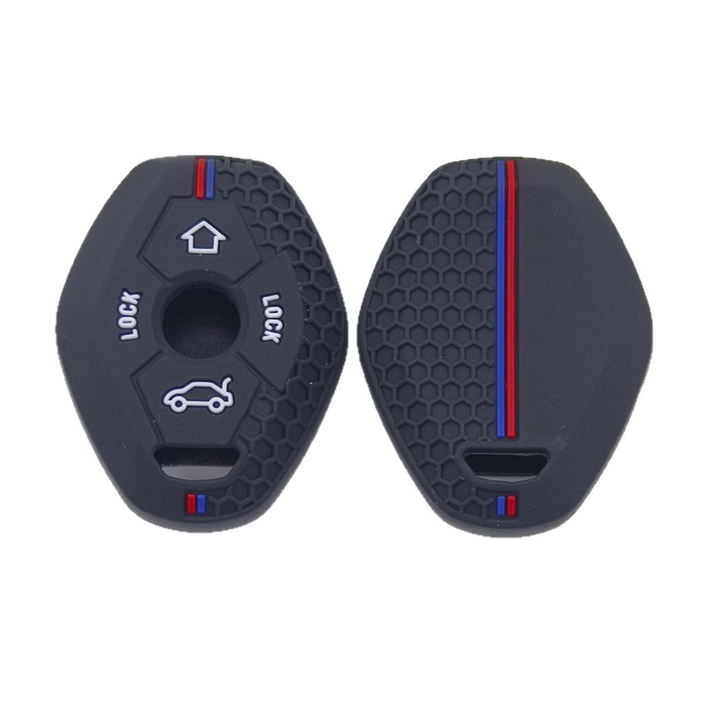 Silicone Key Case with Double-Line Hemisphere Pattern for BMW 3, 5, 7 Series X3 X4 X5 X6 Remote Control Keys