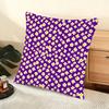 Pansy Mixture On Violet Cushion Cover Soft Short Plush Pillow Cover Smooth Cozy Texture Aesthetic Cushion Case Home Decor