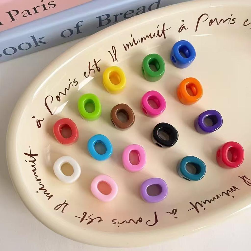 10 Stück/Los Bunte Englische Buchstabenperlen Für Schmuckherstellung DIY Dekoration Handykette Schlüsselanhänger Perlenstift Haaraccessoires