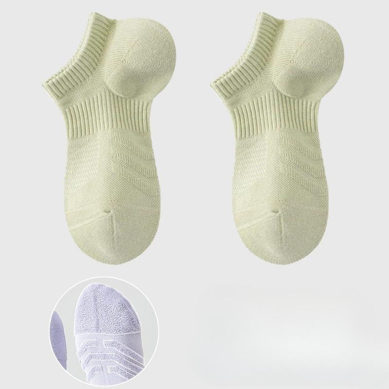 Women's Spring and Summer New Hair Ring All Kinds of Antibacterial Deodorant Mesh Sports Boneless Boat Socks