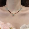 Natural Turquoise Pearl Strand Necklace for Women - Luxurious and Sophisticated Turquoise Collar Chain - Freshwater Pearl Necklace
