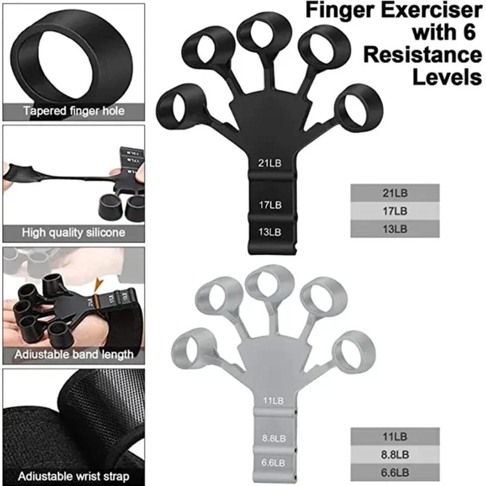 Professional Silicone Finger Strengthener Hand Grip Exerciser for Adults Training Resistance Bands