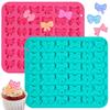 Bow Silicone Molds With 6 Different Shapes, 36-Cavity Bow Chocolate Fondant Mold For Bowknot Cupcake, Cake Pop, Sugar Craft
