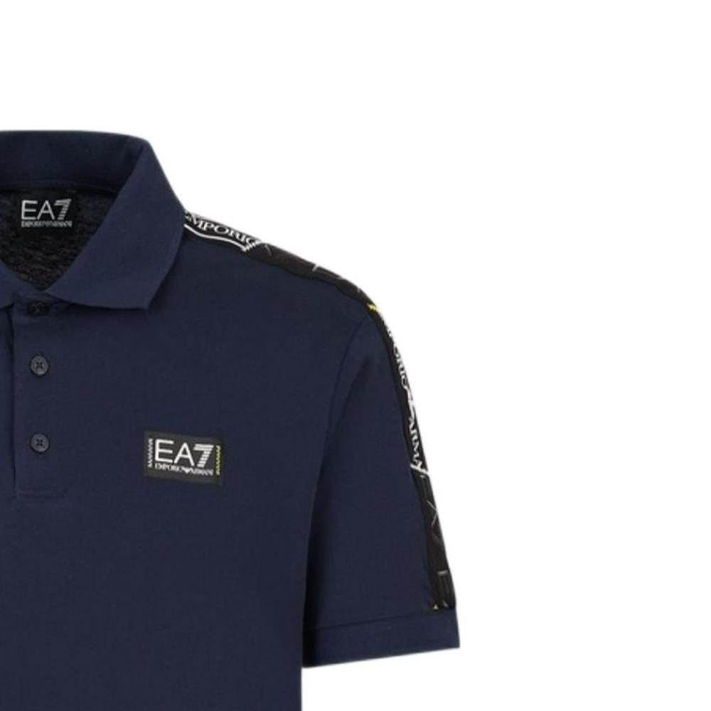 Emporio Armani Męska koszulka polo z krótkim rękawem i blokami kolorów z logo Granatowy 3RPF52-PJ02Z-1554