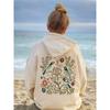 Womens Oversized Hoodie With Floral Print Loose Fit Streetwear Sweatshirt 2025