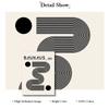 Black and White Bauhaus Wall Art Poster Mid-Century Present Canvas Painting Simple Personalized Bedroom Decorative Wall Art