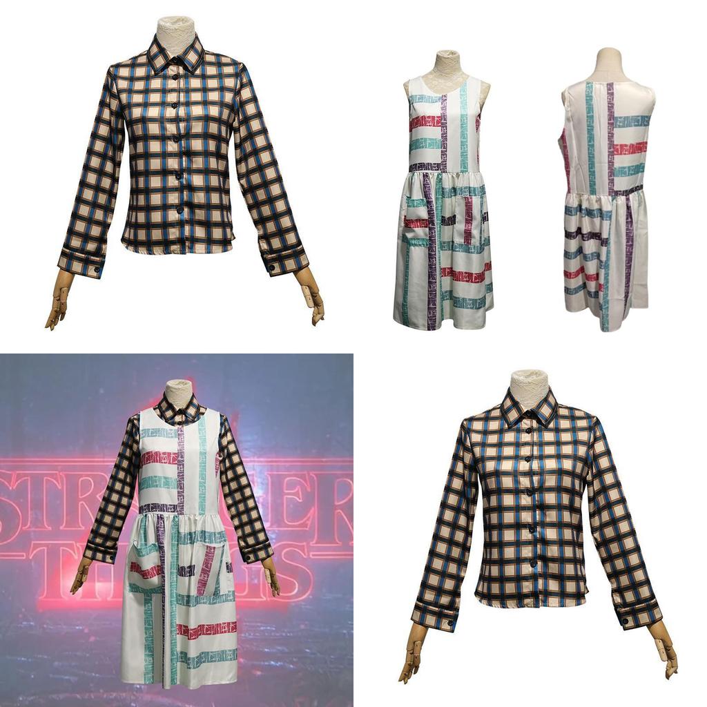 Sei der coolste Stranger Things Fan mit diesem Erwachsenen-Kostümset aus kariertem Hemd und Kleid