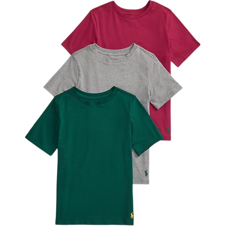 

Polo Ralph Lauren Домашняя одежда Топ Эластичный Хлопковый Джерси С круглым вырезом Футболка 3 шт. Дети Детские топы 319982129-002 M